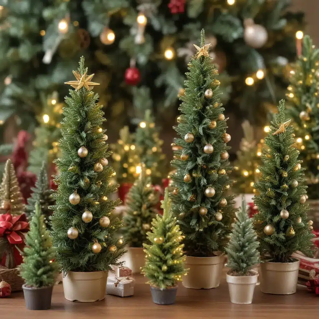 Deck the Halls with Miniature Artificial Trees