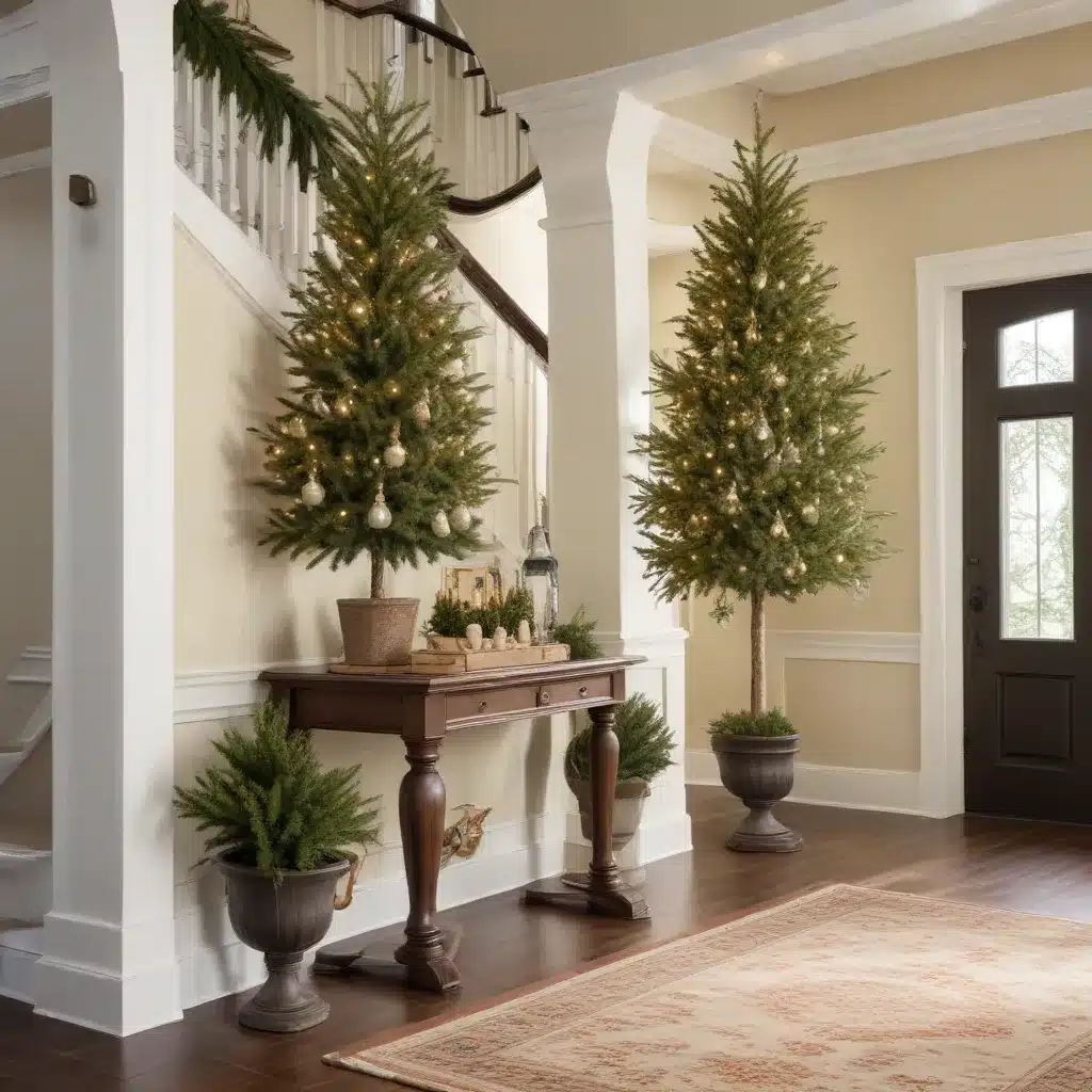 Elevate Your Entryway with a Stunning Artificial Tree Display