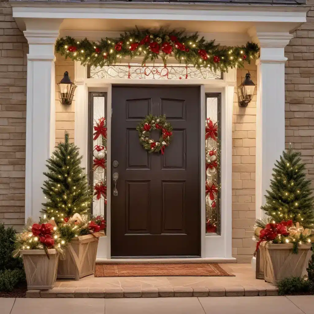Festive Outdoor Lighting: Artificial Christmas Tree Decor to Brighten Your Front Entryway