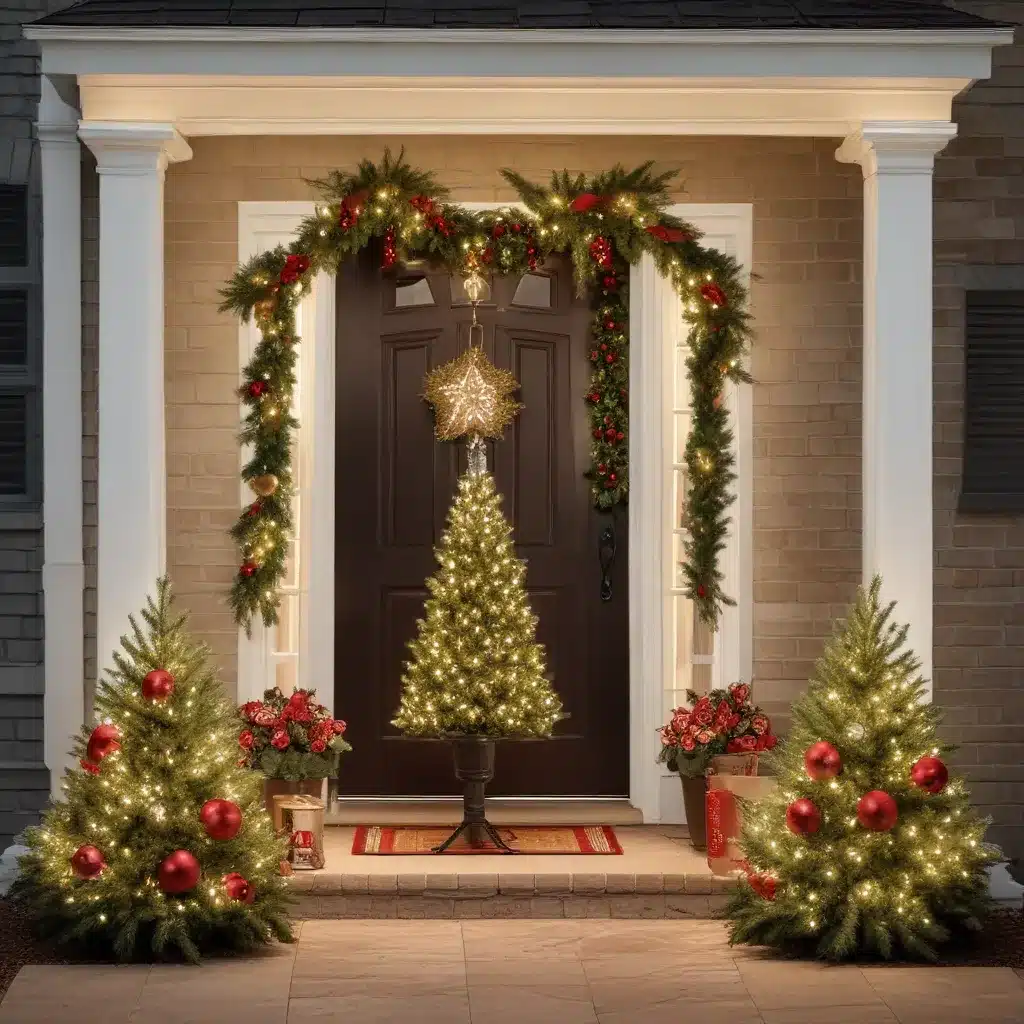 Festive Outdoor Lighting: Artificial Christmas Tree Decor to Brighten Your Porch