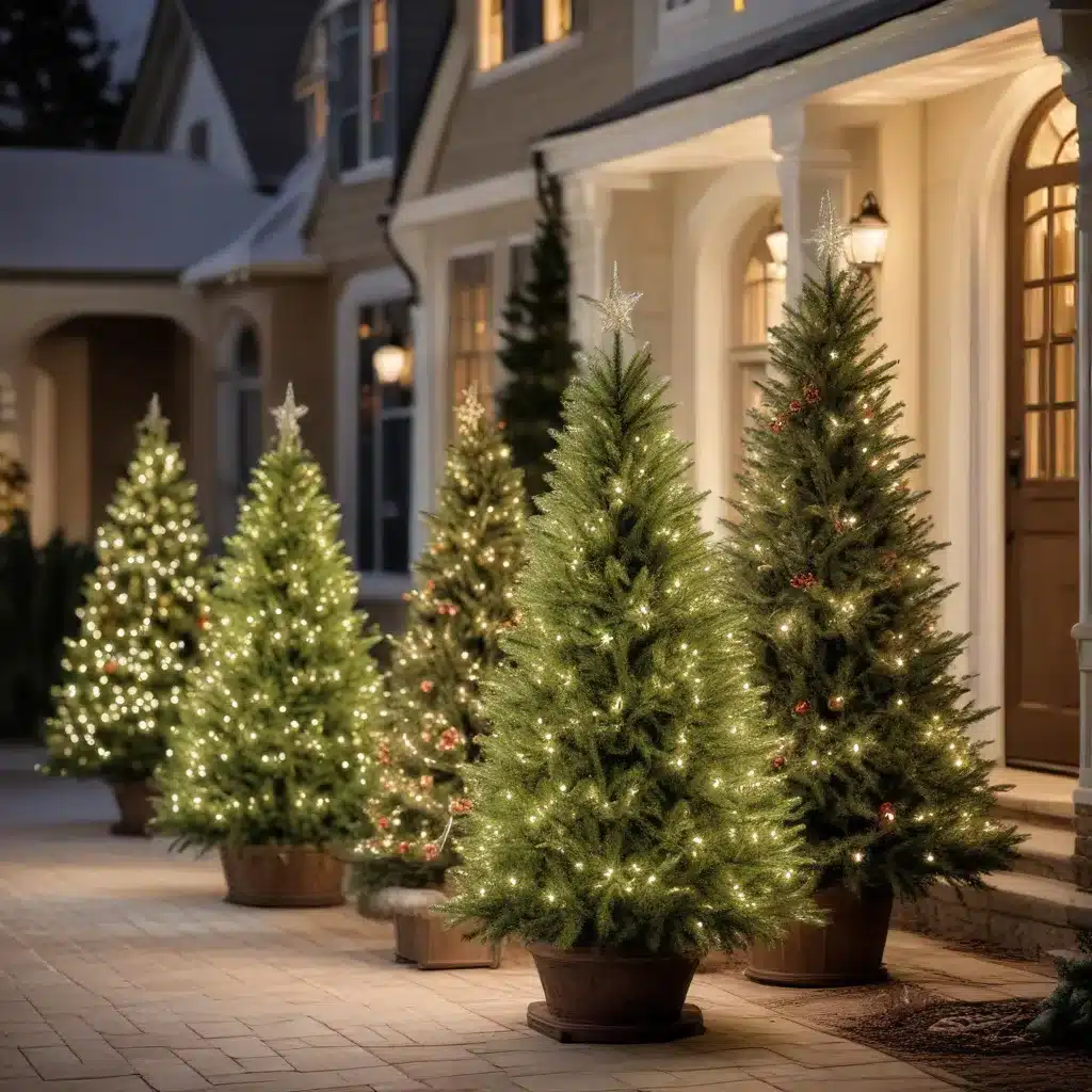 Festive Outdoor Oasis: Artificial Christmas Trees to Brighten Your Landscape