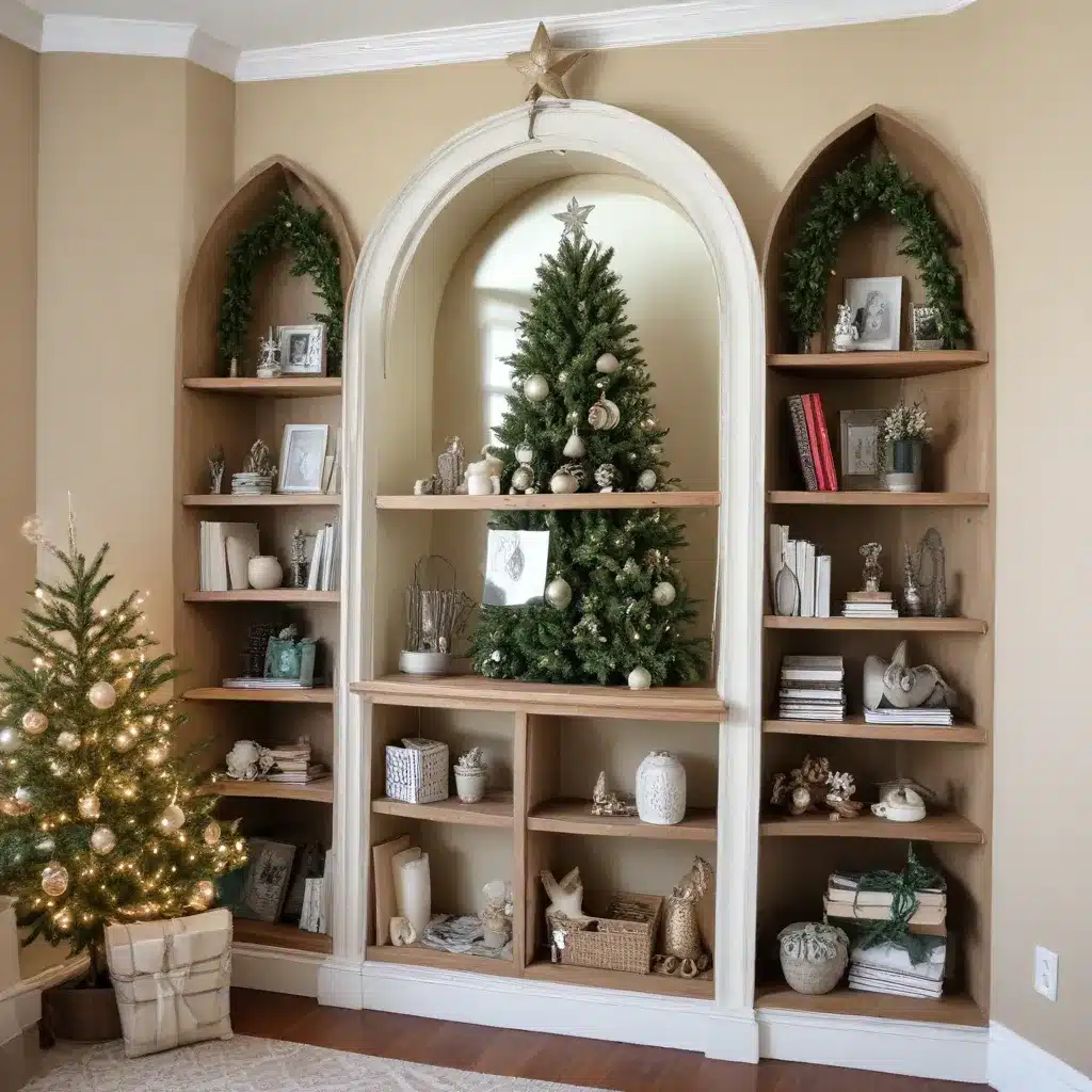 How to Make Arched Bookcases Perfectly – Honeybear Lane: Decorating Your Artificial Christmas Tree with Repurposed Materials