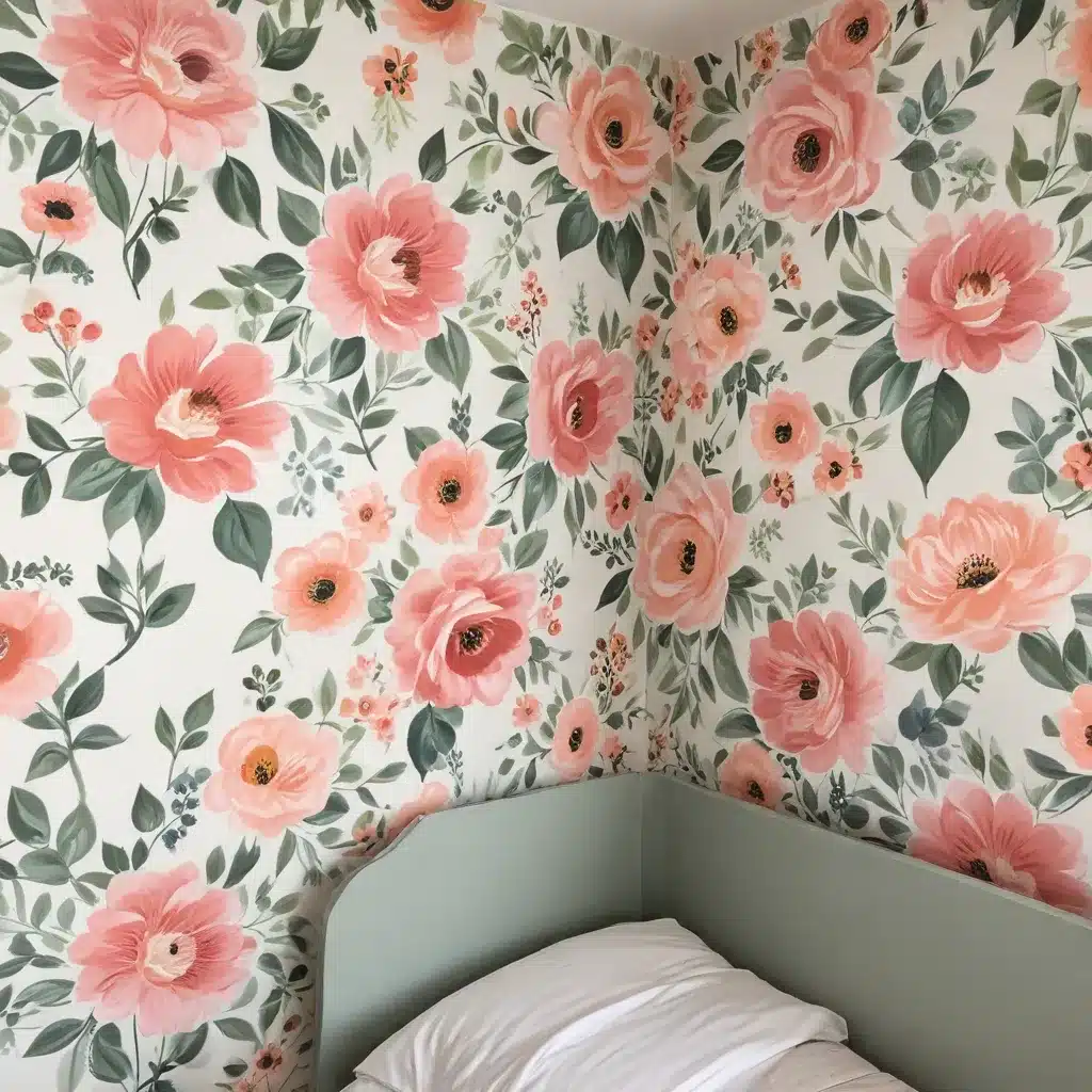 Installing Peel and Stick Floral Wallpaper in my Daughter’s Bedroom …