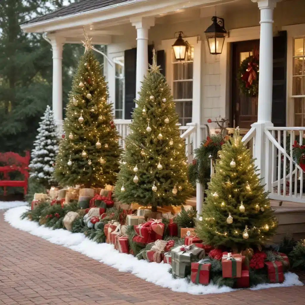 Outdoor Christmas Trees: Sparkling Centerpieces to Brighten Your Winter Retreat